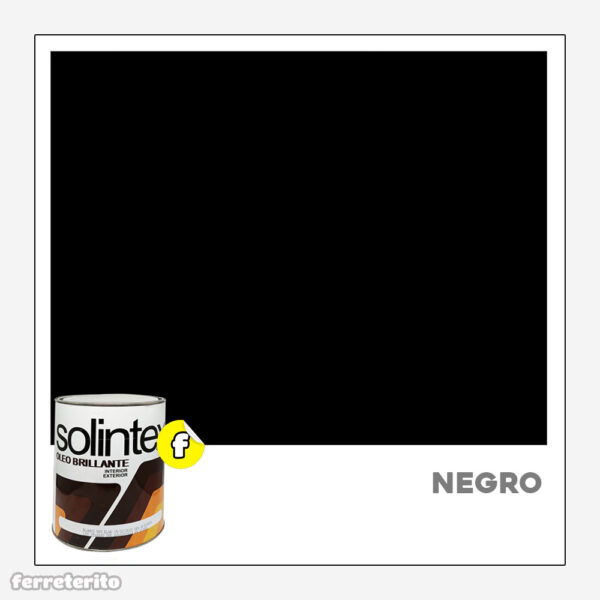 Pintura Esmalte 1 Galon Negro SOLINTEX