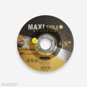 Disco de Corte Metal Fino 4 1/2 PULG Concavo MAXITOOLS
