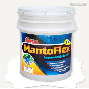 Pintura Impermeabilizante MantoFlex Cuñete 5 Galones BLANCO ORCA