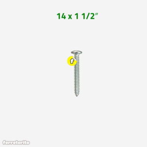 Tornillo Autorroscante Cabeza Pan Zincado 14 x 1 1/2″
