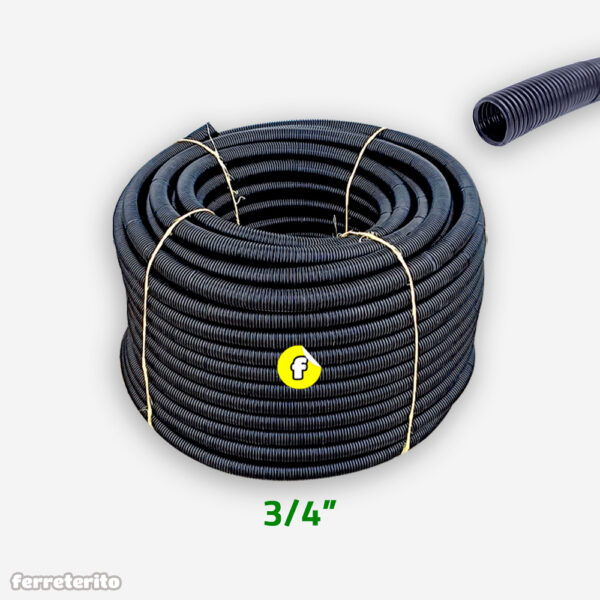 Guere Guere Plastico 3/4″ Negro por Metro