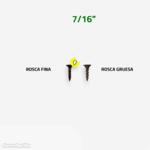 Tornillo Drywall 7/16″ (13 Unidades)