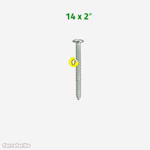 Tornillo Autorroscante Cabeza Pan Zincado 14 x 2″