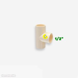 Tee CPCV 1/2″ AC para Pegar