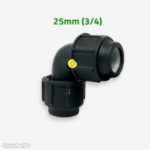 Codo 25mm 3/4″ para Manguera de Riego