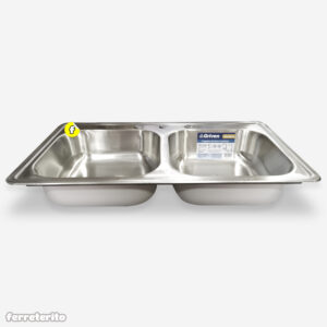 Fregadero Doble Tina Acero Inoxidable 84cm x 48cm GRIVEN