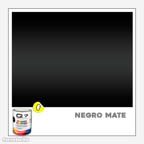 Pintura Esmalte 1/4GL Negro Mate Q7