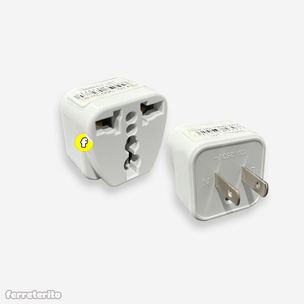 Adaptador Corriente Enchufe Convertidor Europeo A Americano con Tierra