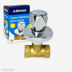 Llave Ducha Monomando Pomo Cromado GRIVEN (A367-WA015)