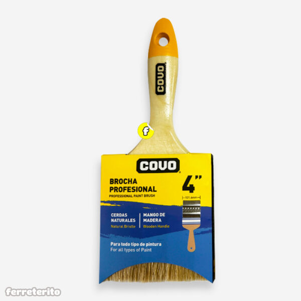 Brocha 4″ Mango de Madera COVO (CV-PRW-2B)