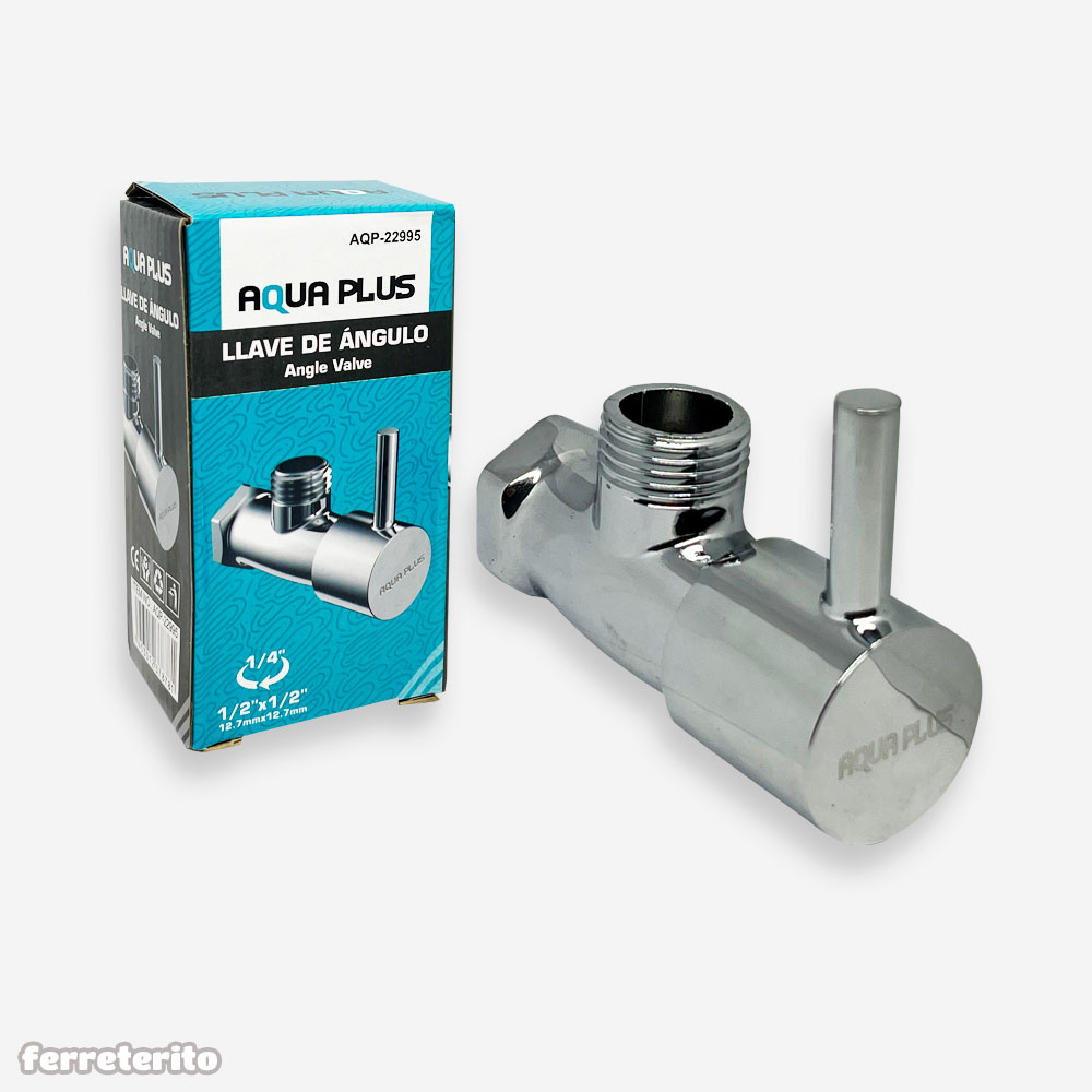 Llave de Arresto de 1/2″ para Fregaderos Lavamanos y Pocetas AQUA PLUS (AQP-22995)