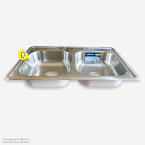 Fregadero Doble Tina Acero Inoxidable 84cm x 56cm GRIVEN (A367-8456D)