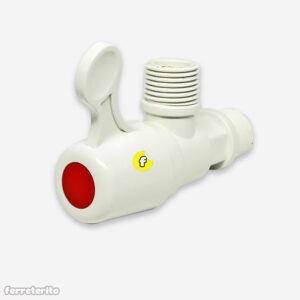 Llave de Arresto MACHO 1/2″ para Fregaderos Lavamanos y Pocetas PLASTICO HIDROTEK (PVC-AV-1/2)