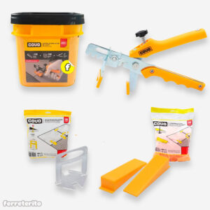 Kit de Niveladores para Porcelanato Ceramica o Losetas 2mm 201 piezas COVO (CV-TLVL-SET)