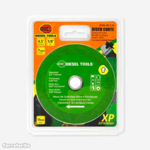 Disco de Corte Vidrio y Porcelanato Ultrafino 4 1/2″ VERDE