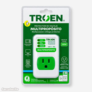 Protector de Voltaje para Microoandas TV y Lavadoras 110V 15A Enchufable TROEN (TR-VP15-120V)